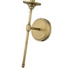 Z-Lite Emily 1 Light Wall Sconce, Rubbed Brass & Off White 3033-1S-RB